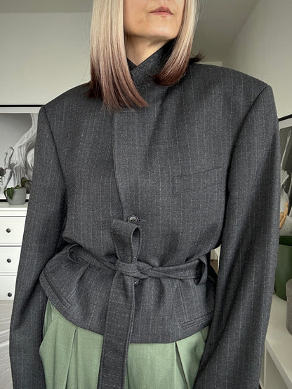 Upcycled coat RENEWAL antracit