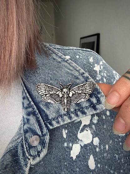 Upcycled denim shirt DARK MOTH