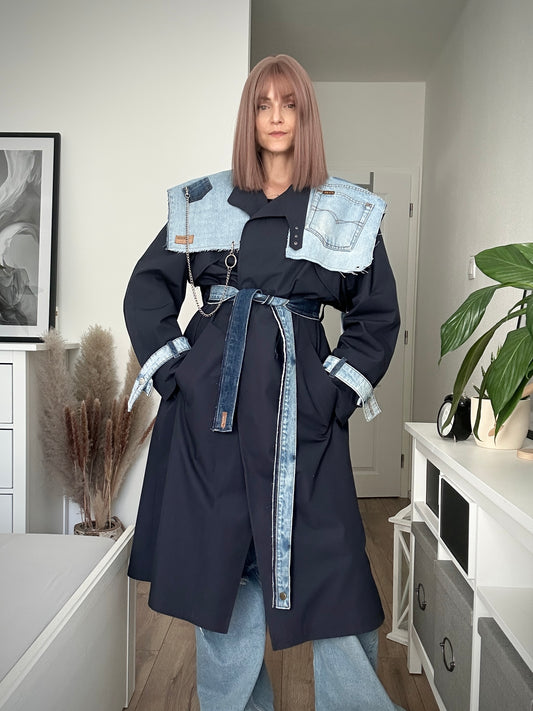 Upcycled trenchcoat DENIM UNDERGROUND