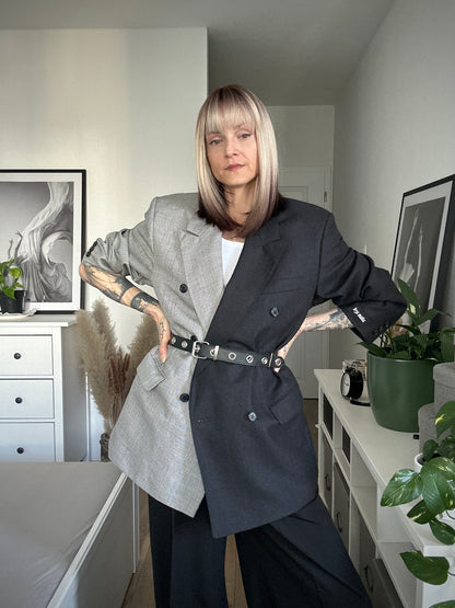 Upcycled blazer DUALITY black-houndstooth