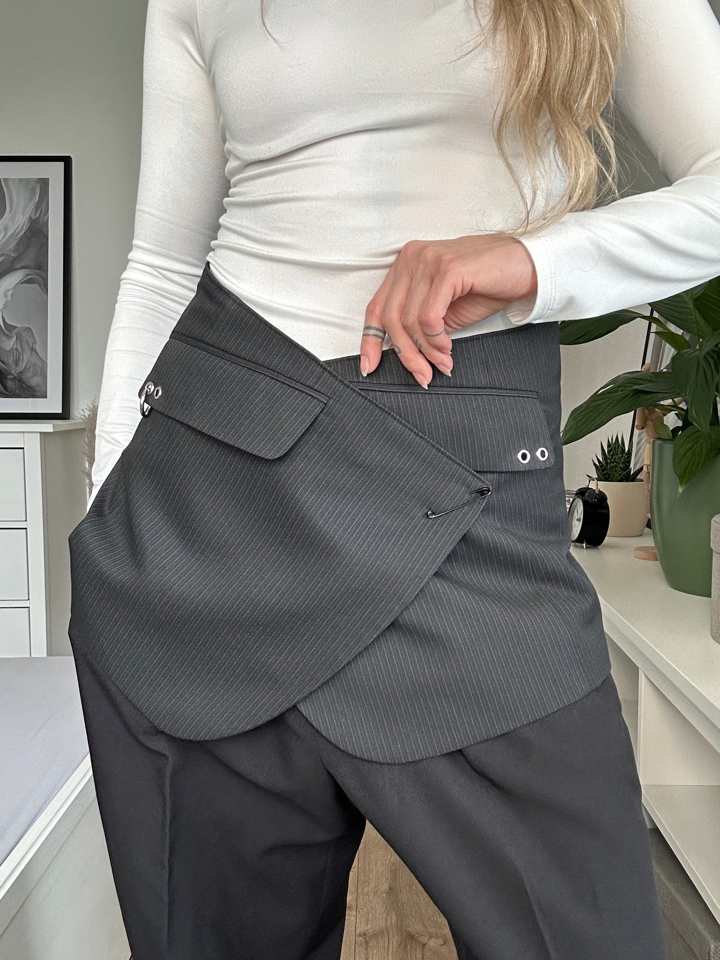 Upcycled blazer + skirt cover MECHANICAL ANIMAL