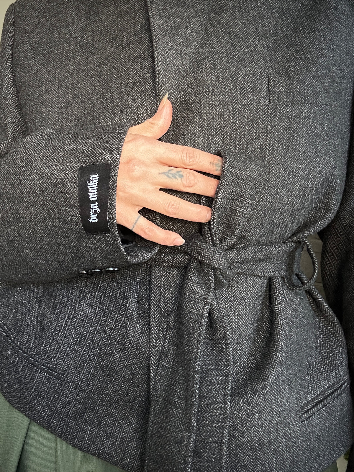 Upcycled coat RENEWAL antracit