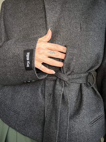 Upcycled coat RENEWAL antracit