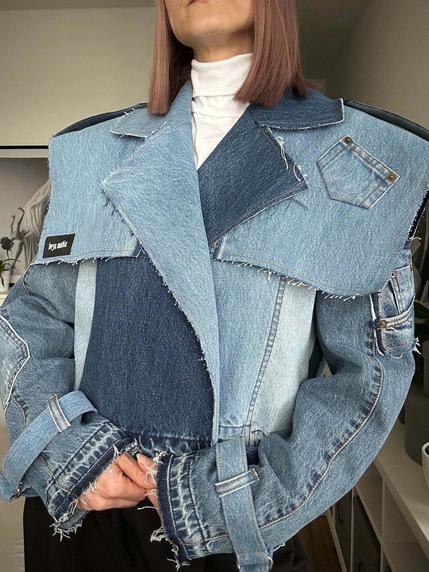 Upcycled trenchcoat PATCHWORK PUNK - cropp