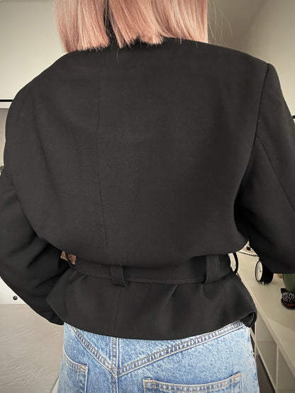 Upcycled coat RENEWAL black