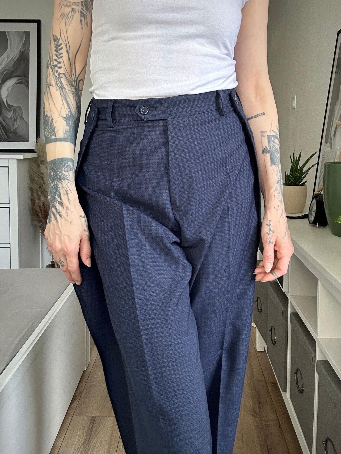 Upcycled pants ROYAL BLUE BEAST