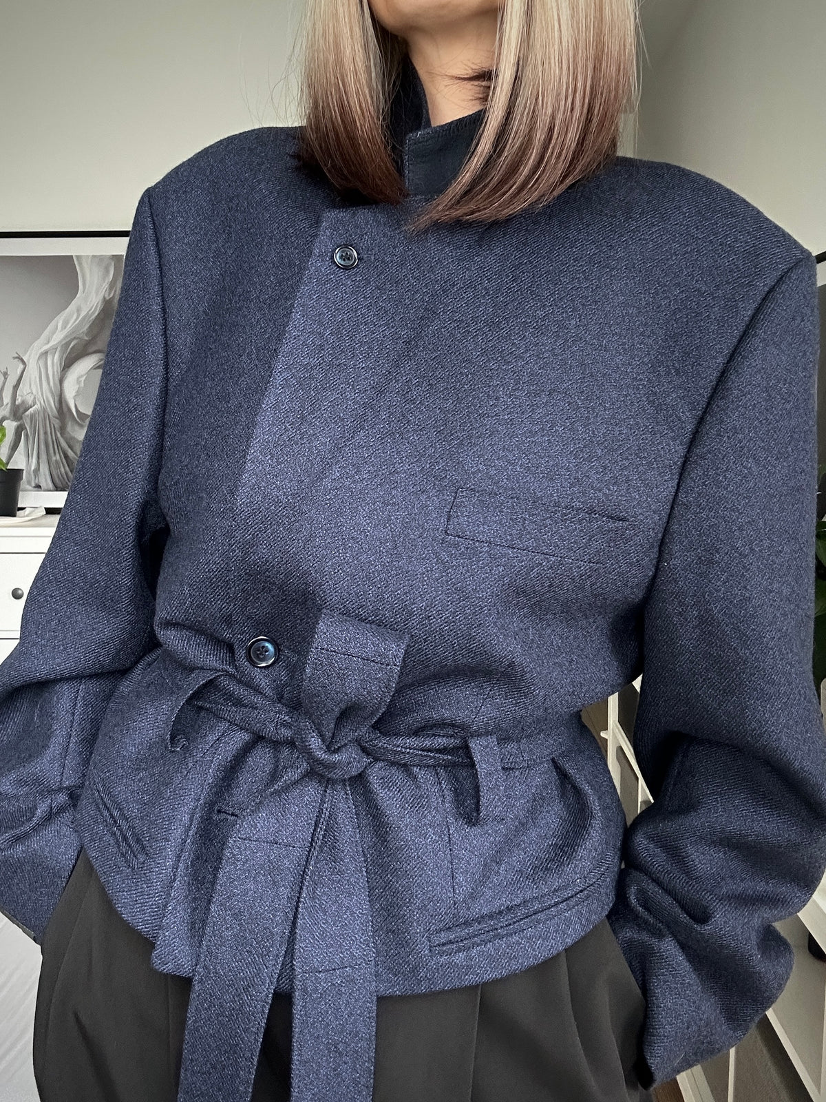Upcycled coat RENEWAL blue