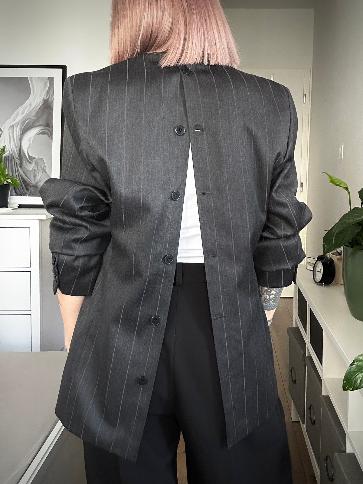 Upcycled blazer MINIMALIST ICON plum brown