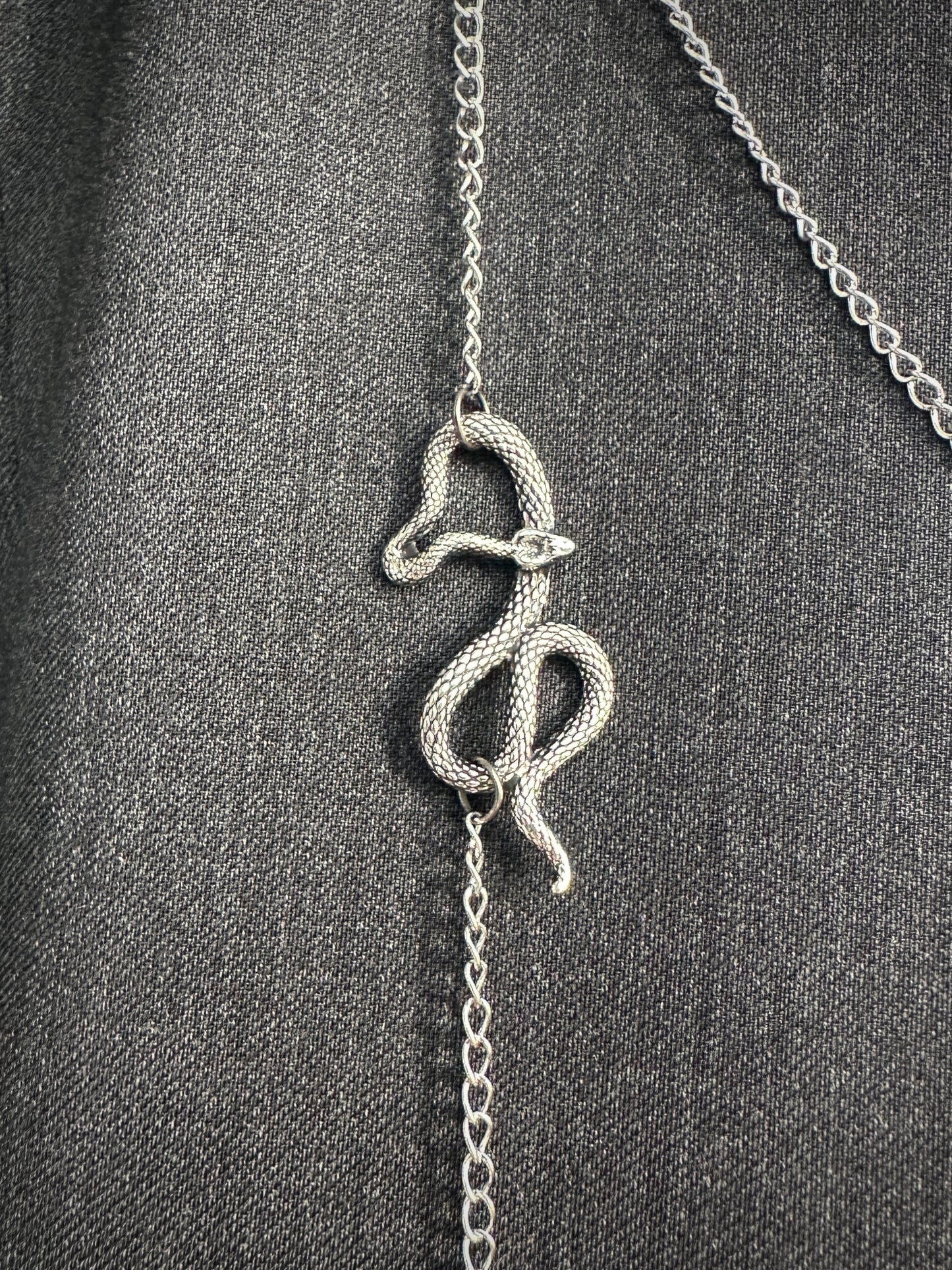 Upcycled blazer DARK WIDOW grey snake