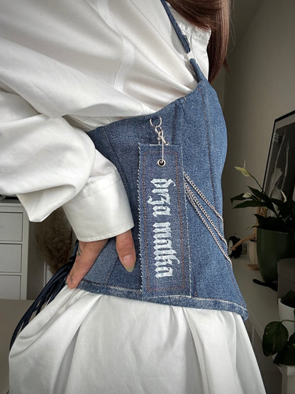Upcycled corset DENIM SPIRIT