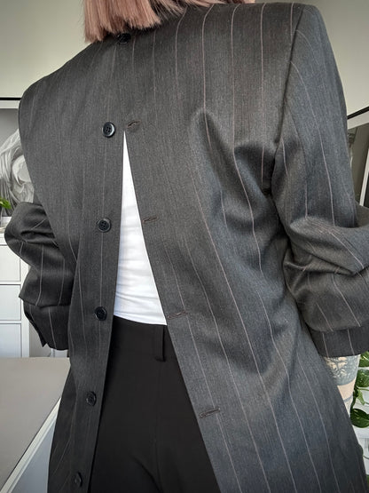 Upcycled blazer MINIMALIST ICON plum brown