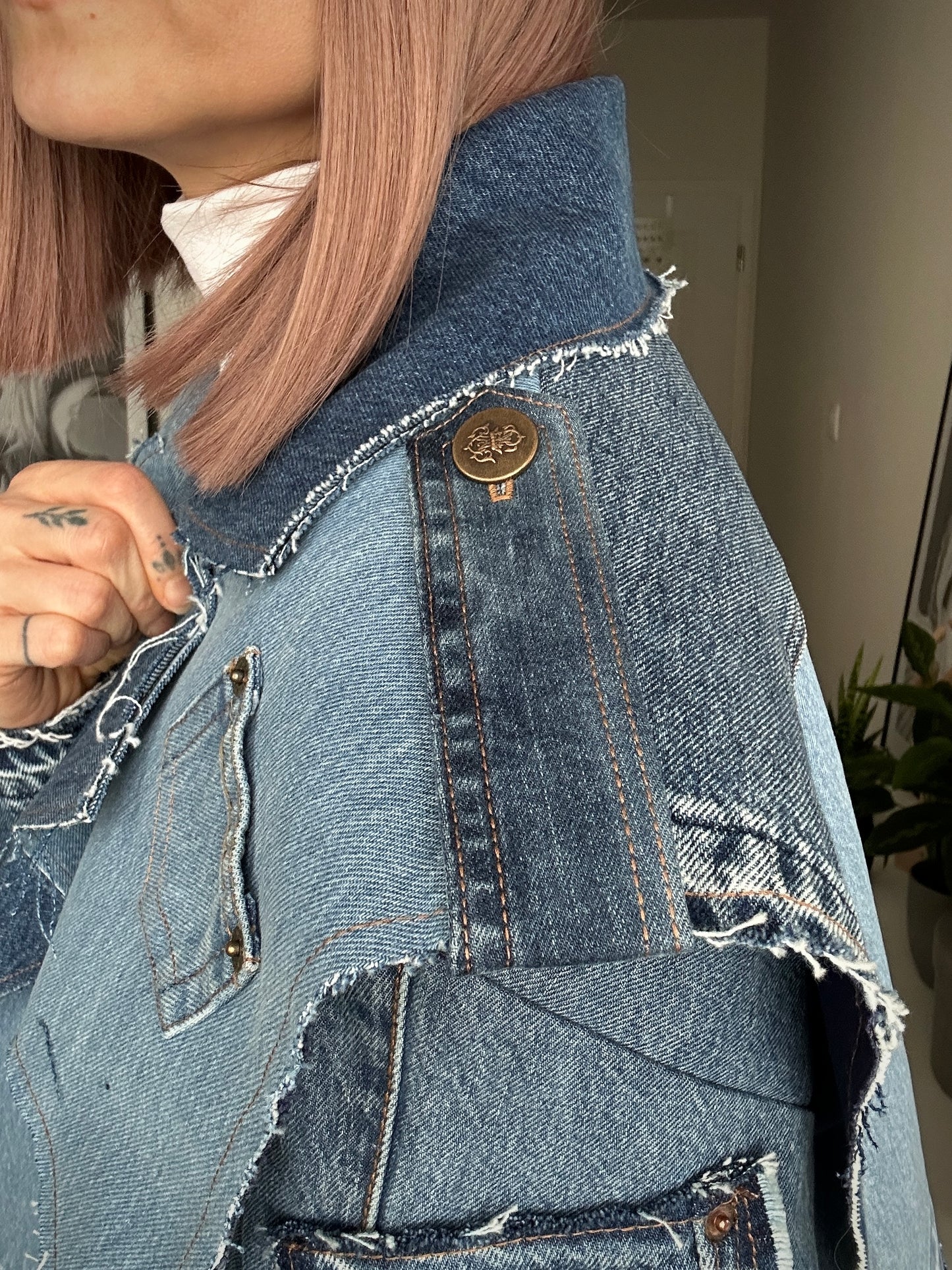 Upcycled trenchcoat PATCHWORK PUNK - cropp