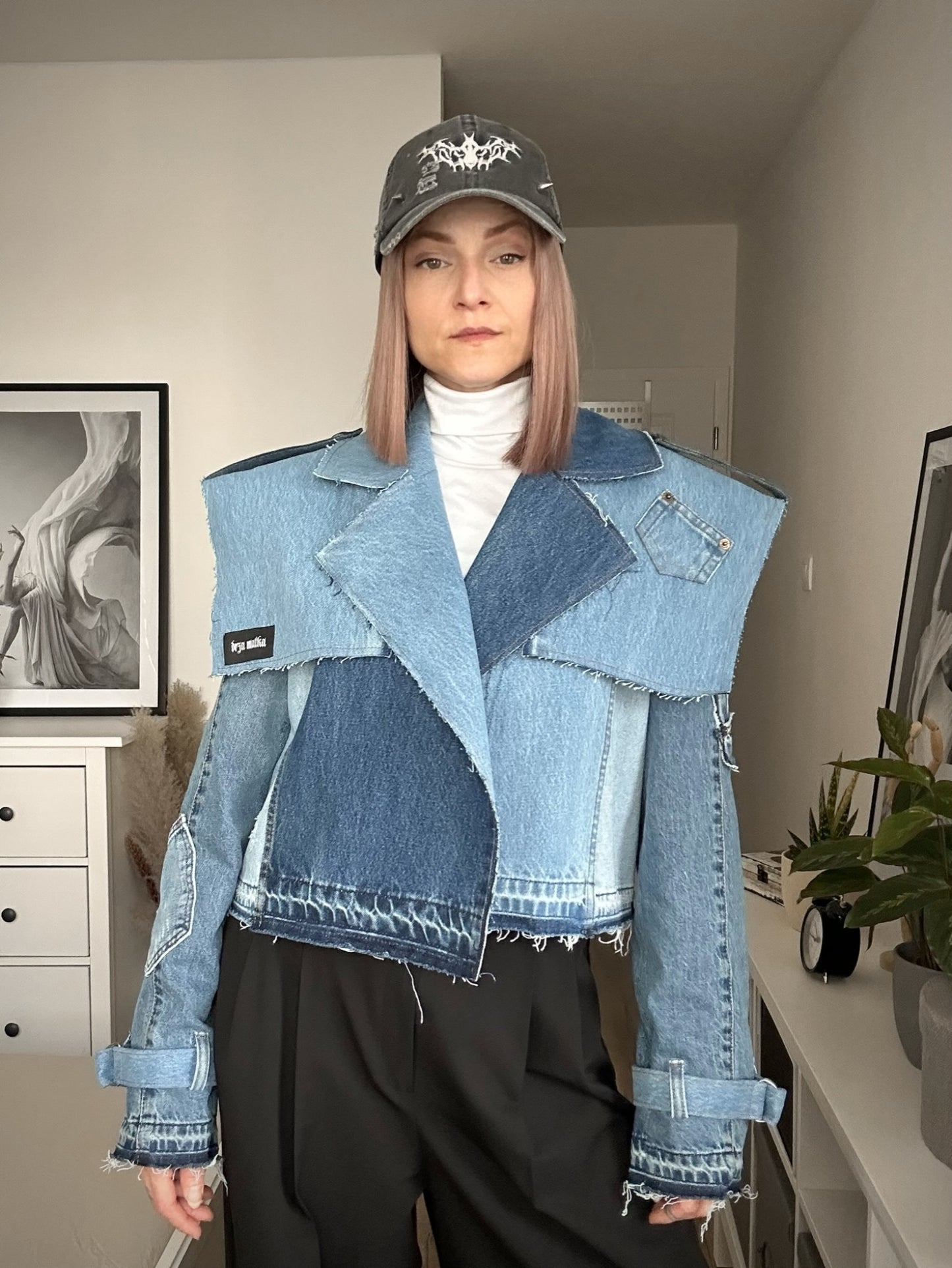 Upcycled trenchcoat PATCHWORK PUNK - cropp