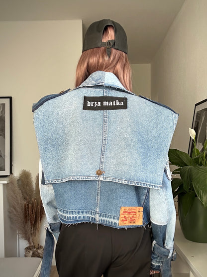 Upcycled trenchcoat PATCHWORK PUNK - cropp
