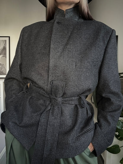 Upcycled coat RENEWAL antracit