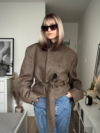 Upcycled coat RENEWAL brown