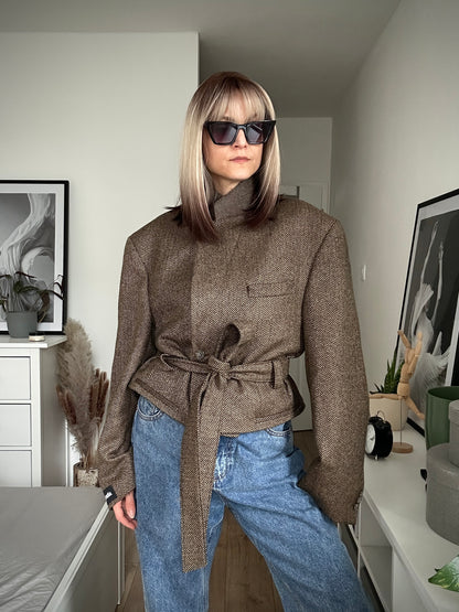 Upcycled coat RENEWAL brown
