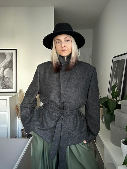 Upcycled coat RENEWAL antracit