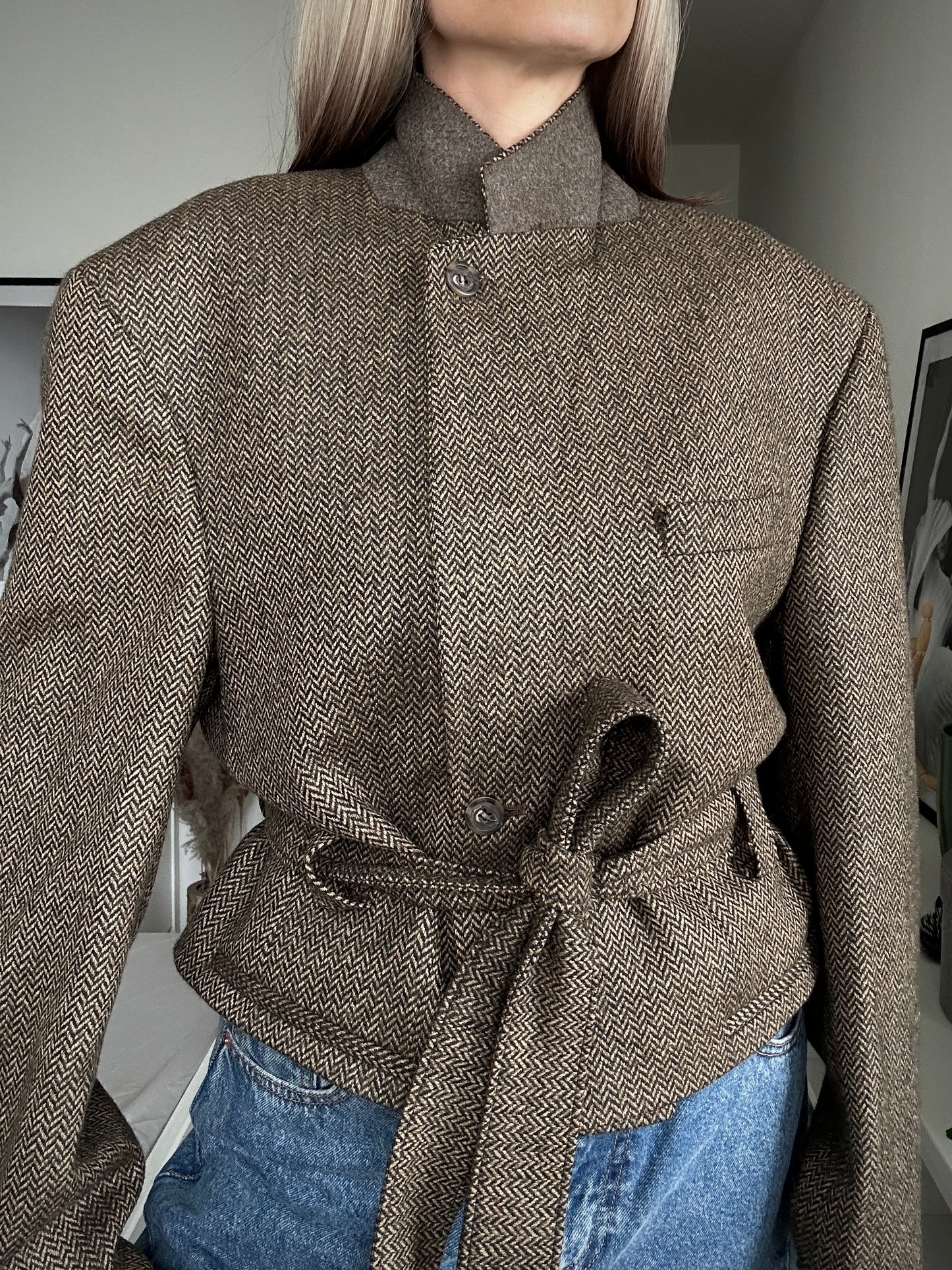 Upcycled coat RENEWAL brown