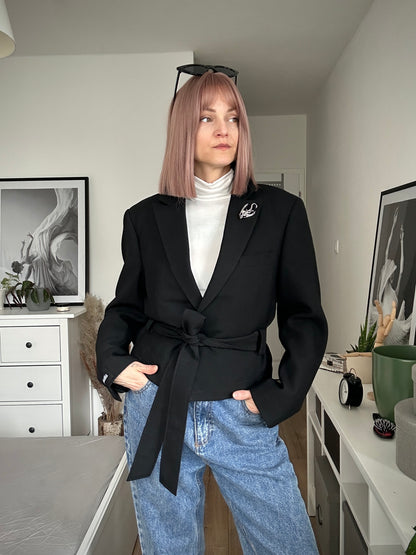 Upcycled coat RENEWAL black
