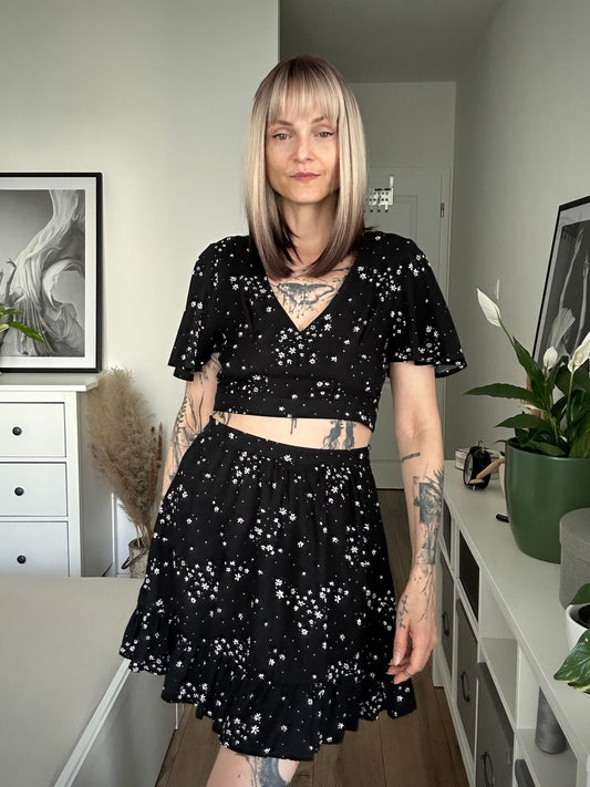 Upcycled coord set BLACK MEADOW