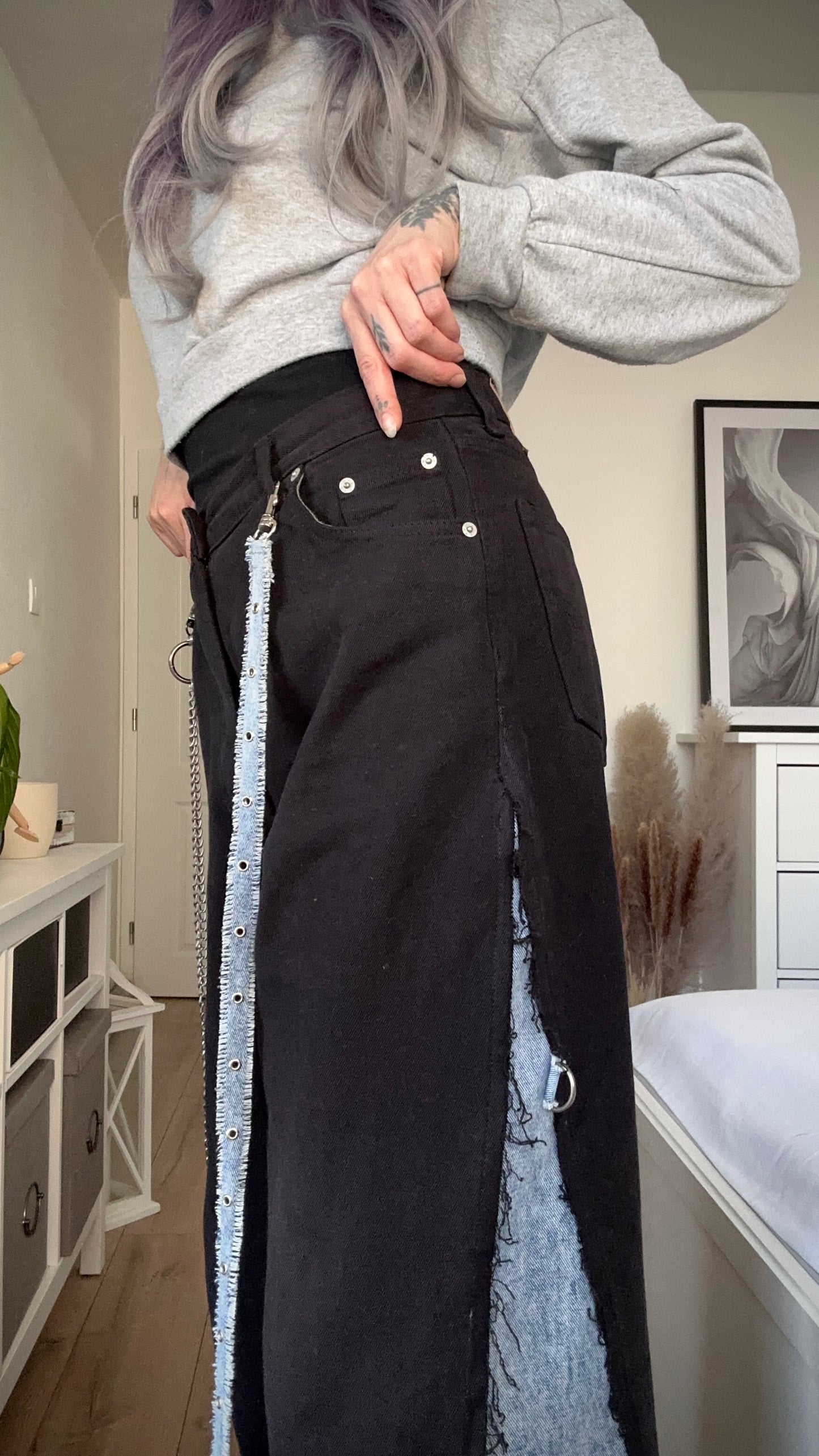 Upcycled jeans COMA BLACK