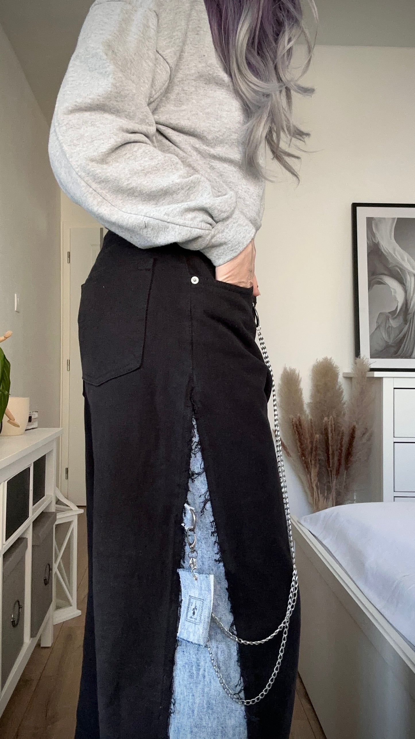 Upcycled jeans COMA BLACK