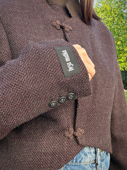 Upcycled coat REBORN burgundy
