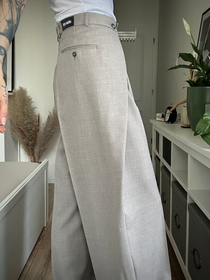Upcycled pants HEARTBEAT greige