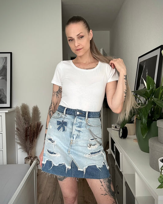 Upcycled skirt DENIM REBELLION