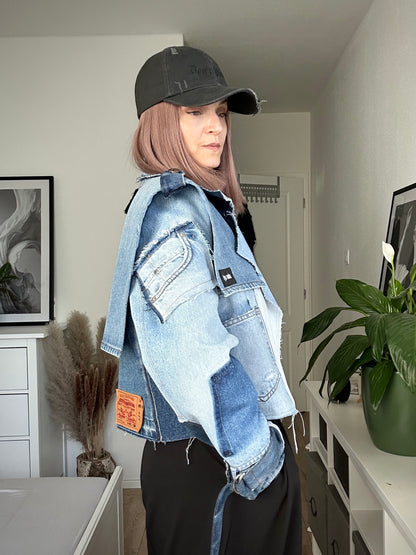 Upcycled trenchcoat PATCHWORK PUNK - cropp