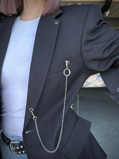 Upcycled blazer PUNK DOGMA black