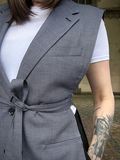 Upcycled vest TAINTED LOVE light blue