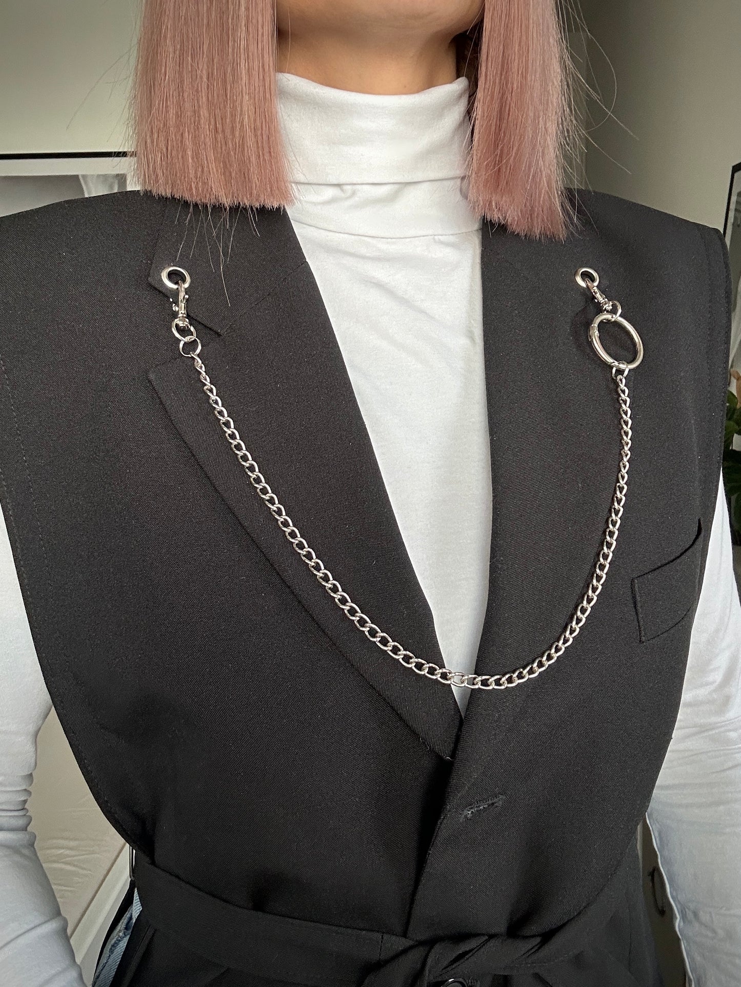 Upcycled vest TAINTED LOVE black