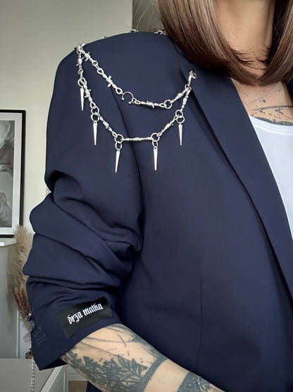 Upcycled blazer PUNK DOGMA black