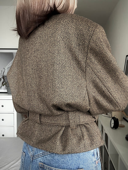 Upcycled coat RENEWAL brown
