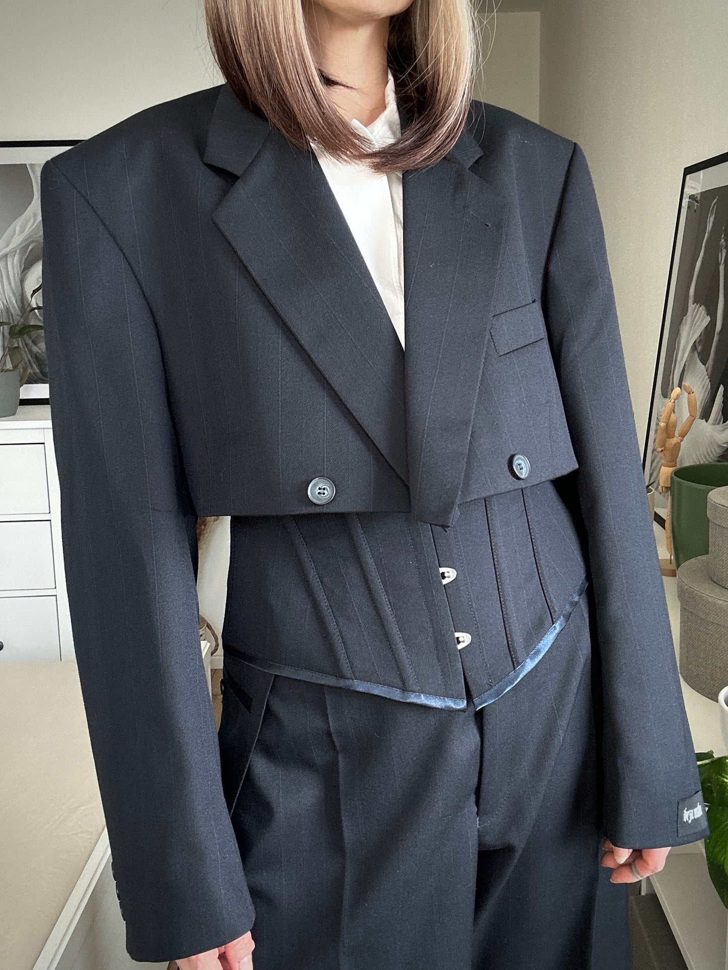 Upcycled suit BLUE BEAST