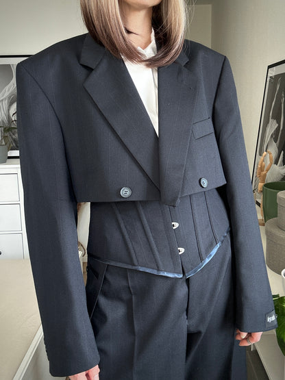 Upcycled suit BLUE BEAST