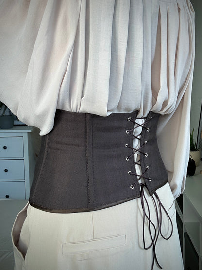 Upcycled CORSET BLAZER brown